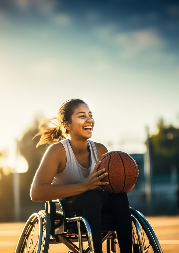Basketball wheelchair sports happy. AI generated Image by rawpixel.