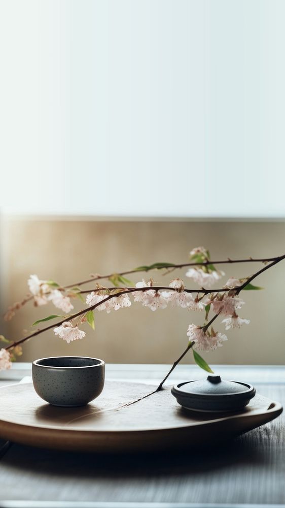 close up photo of a Japanese Tea Ceremony. AI generated Image by rawpixel.