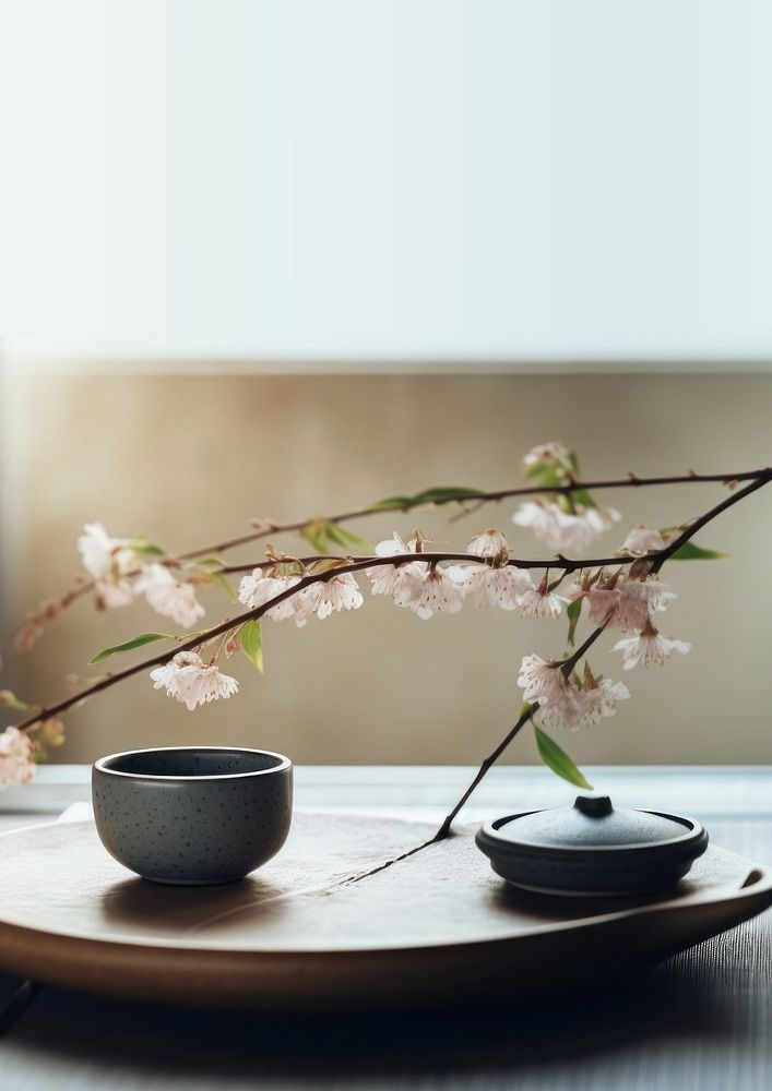 close up photo of a Japanese Tea Ceremony. AI generated Image by rawpixel.