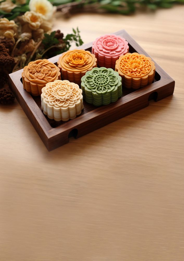 Photo of mooncake. AI generated Image by rawpixel.