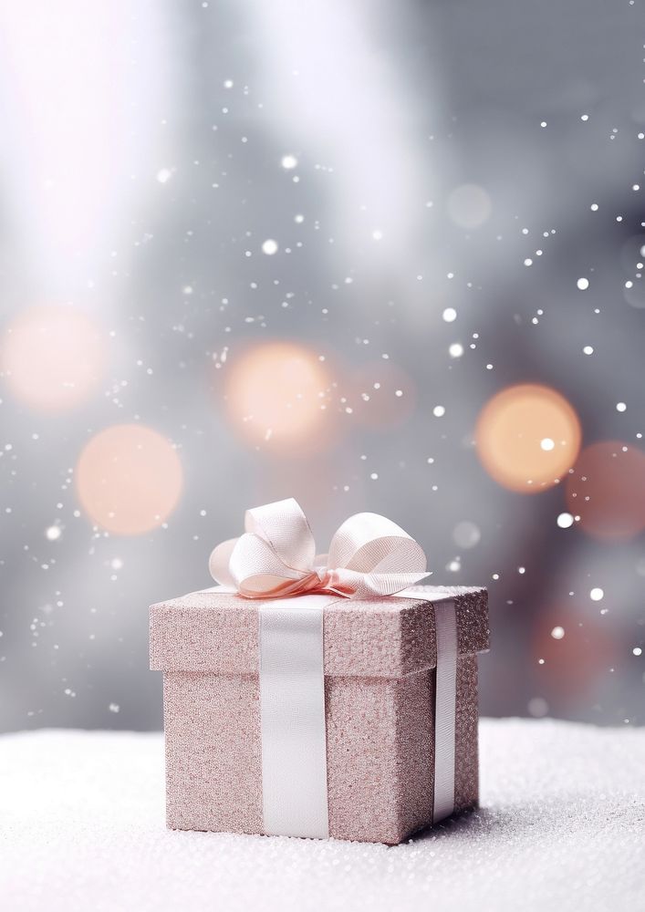Gift christmas outdoors snow. AI generated Image by rawpixel.