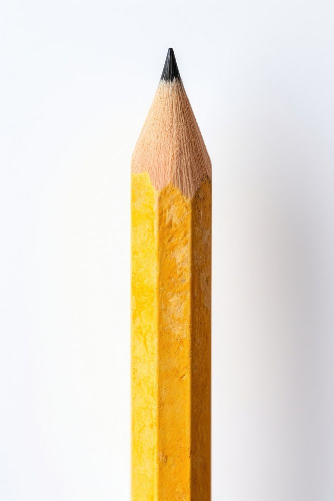 Yellow pencil, isolated on white background. AI generated image by rawpixel.