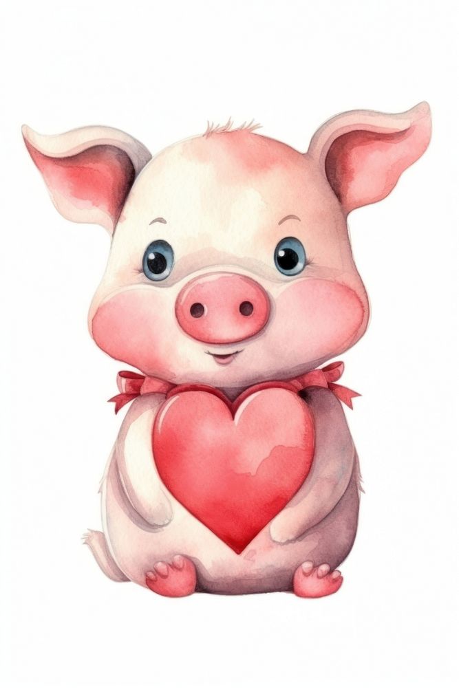 Pig animal mammal heart. AI generated Image by rawpixel.