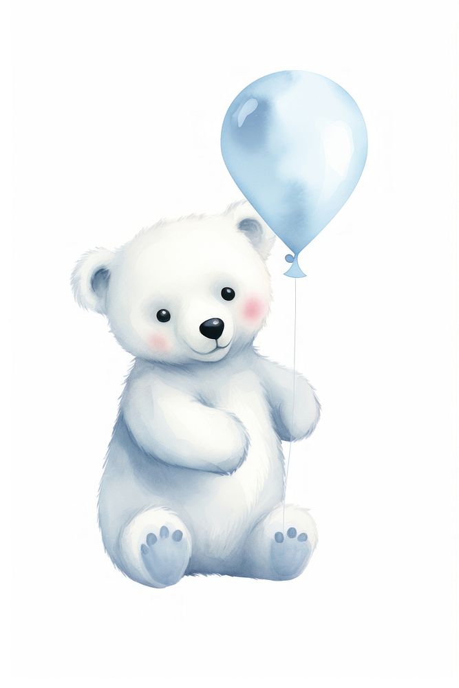 Polar Bear balloon cute bear. 