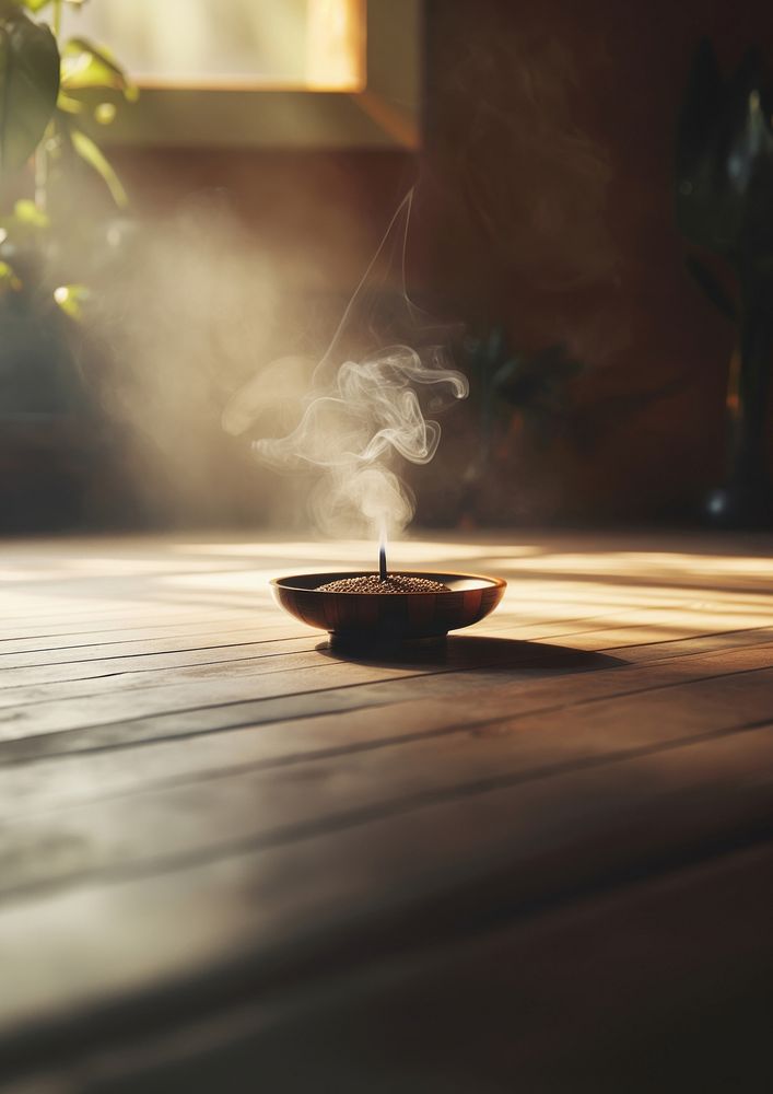 Incense smoke zen-like burning.