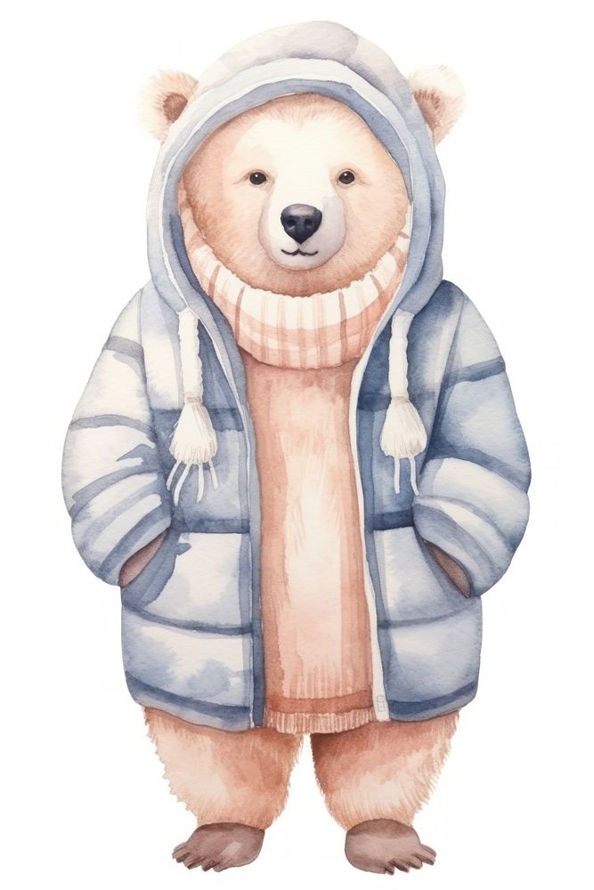 Polar Bear bear sweatshirt mammal. AI generated Image by rawpixel.