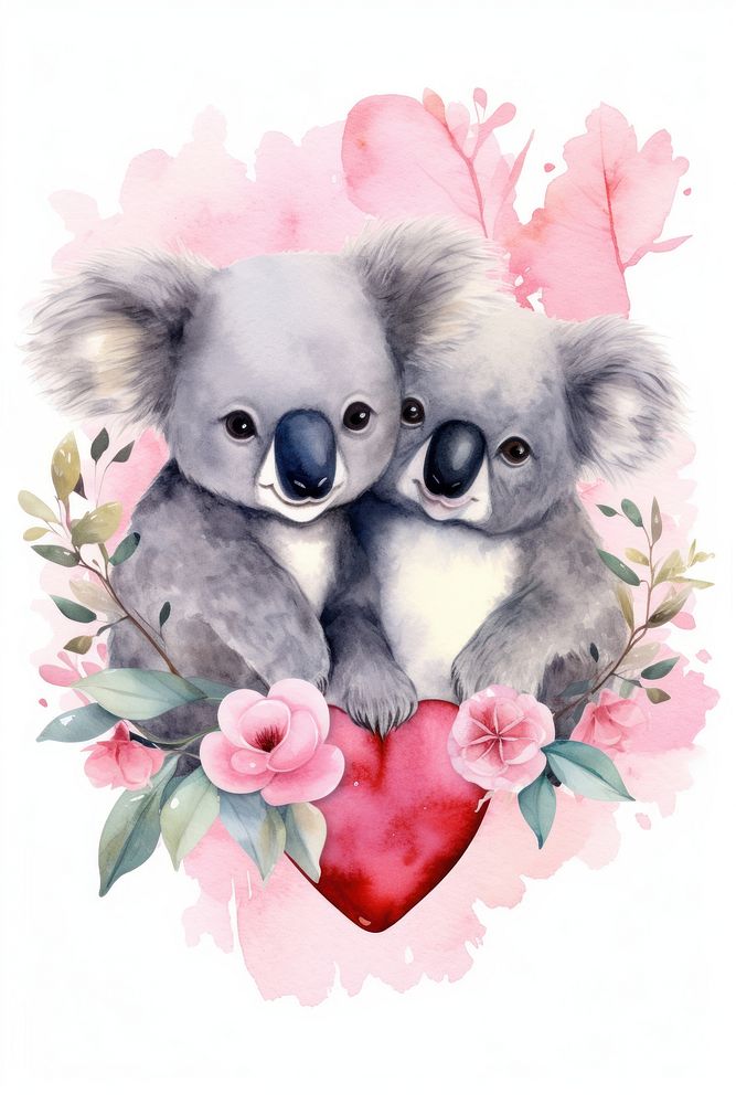 Koala mammal animal love. AI generated Image by rawpixel.