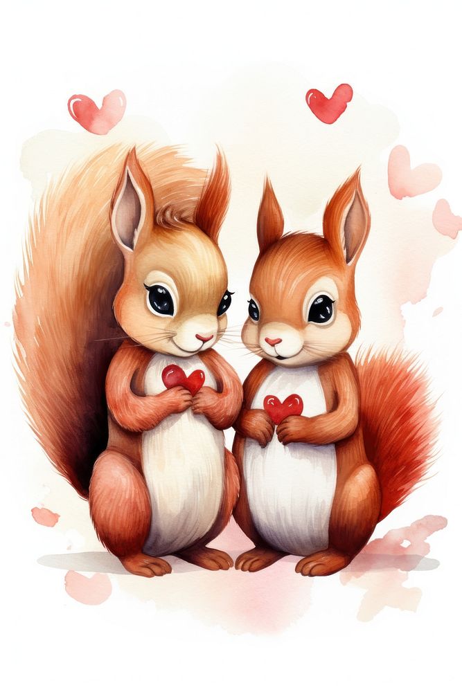 Squirrel animal mammal cute. AI generated Image by rawpixel.