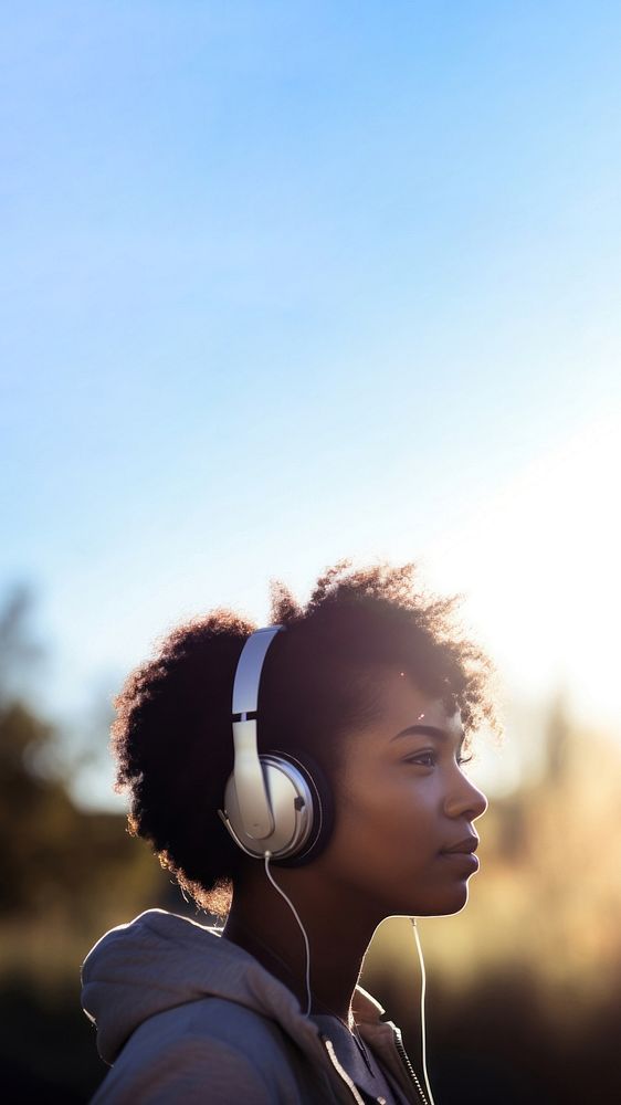 Woman wearing headphones. AI generated | Free Photo - rawpixel