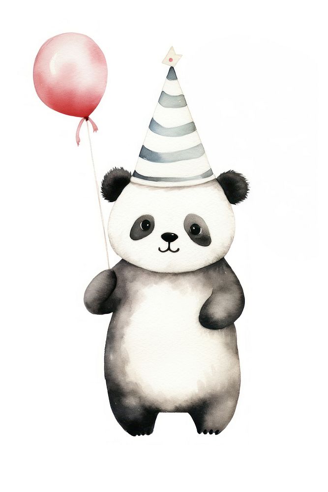 Party panda character new year. AI generated Image by rawpixel.
