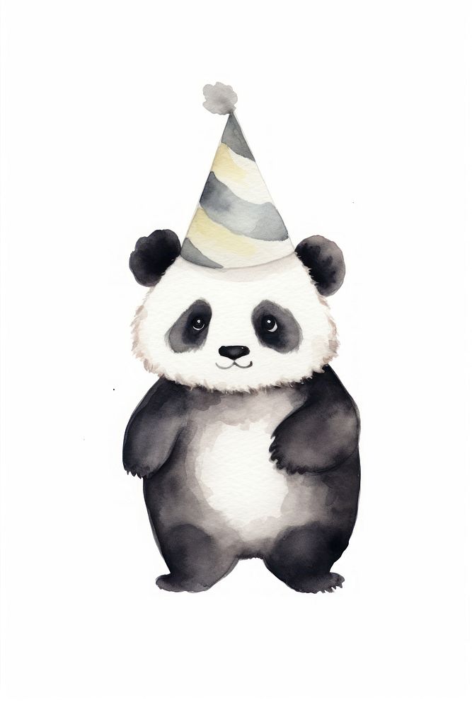 Panda party illustration celebrate. 