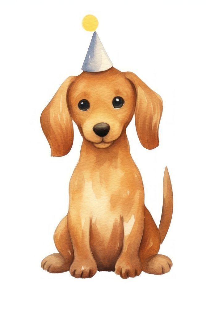 Cute party baby Dachshund. AI generated Image by rawpixel.