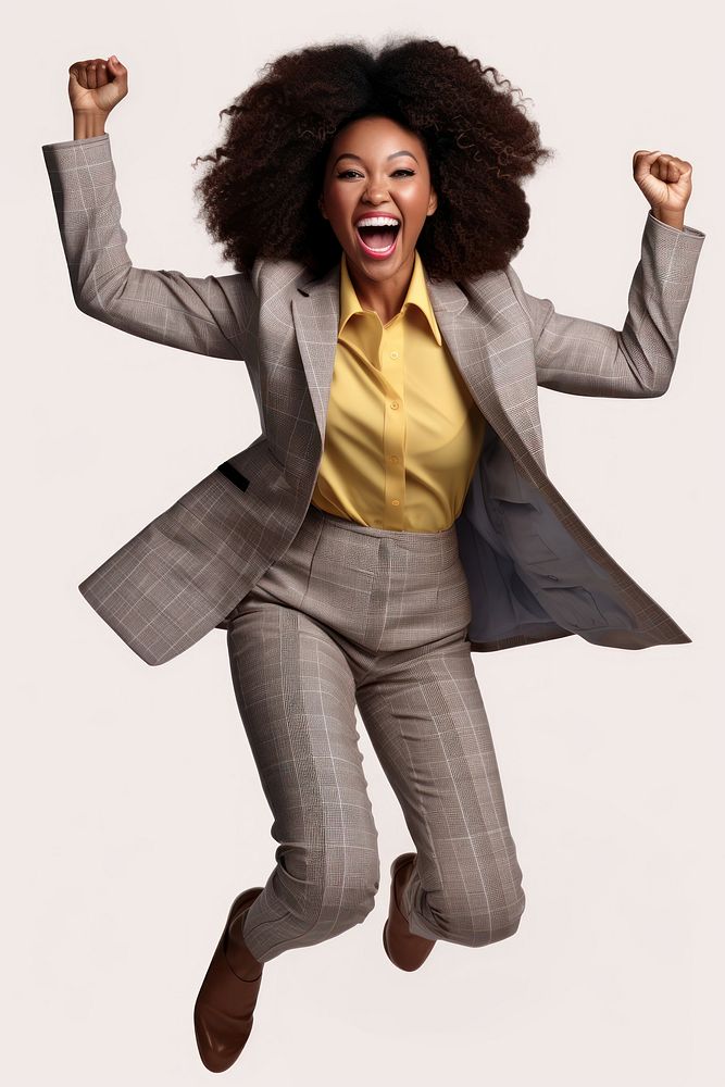 Black woman shouting laughing portrait. AI generated Image by rawpixel.