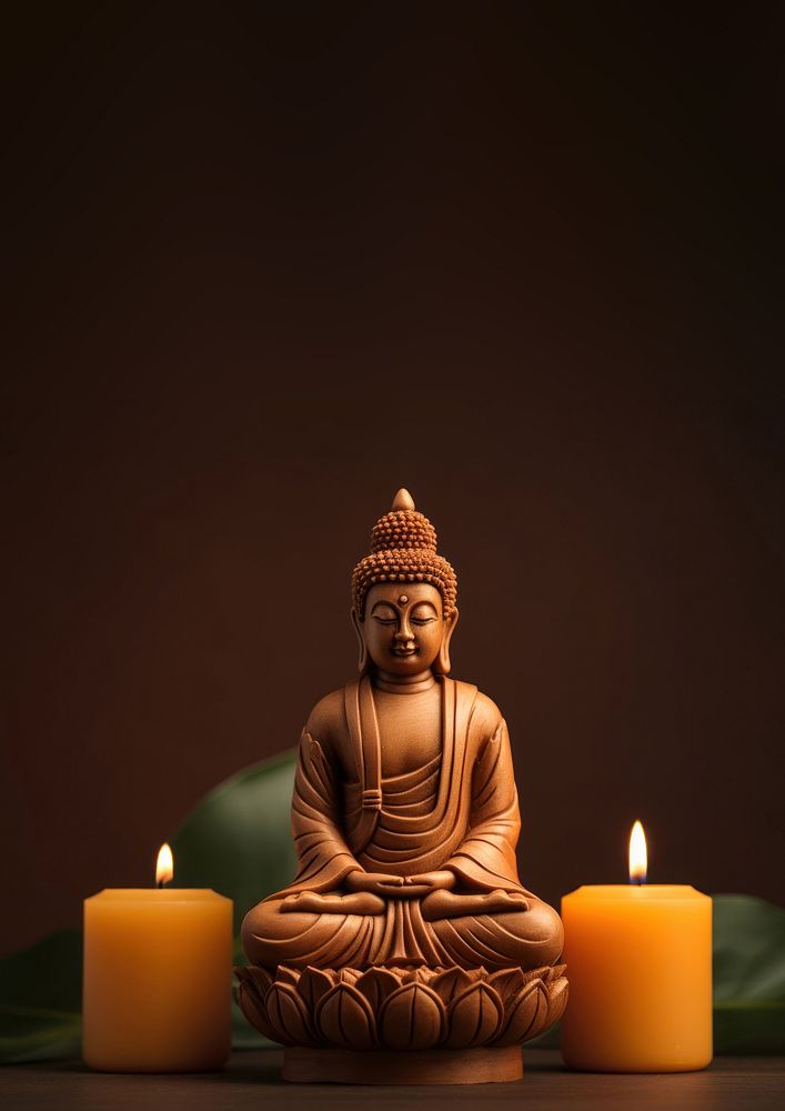 Photo of a buddhist great candle. AI generated Image by rawpixel.