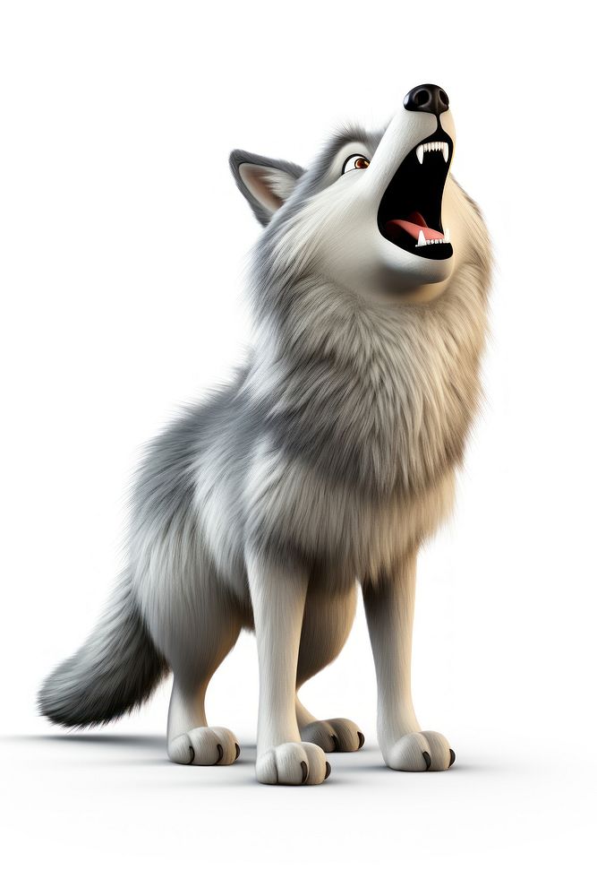 Wolf cartoon mammal animal. AI generated Image by rawpixel.