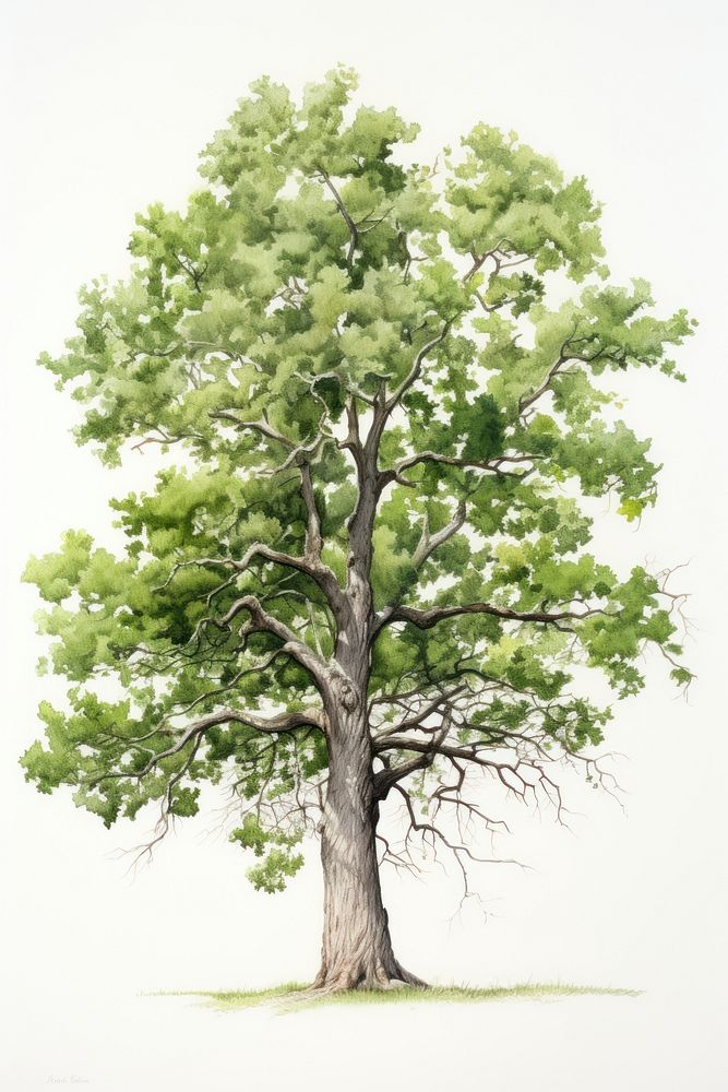 Oak tree plant tranquility outdoors. AI generated Image by rawpixel.