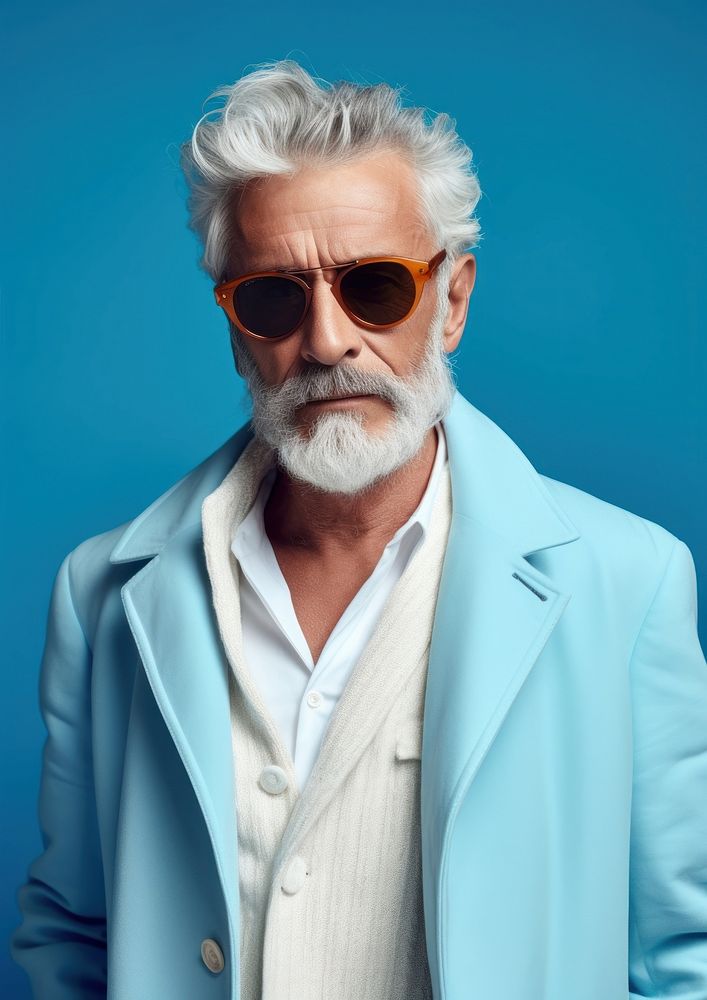 Fashion Senior man portrait sunglasses adult. AI generated Image by rawpixel.