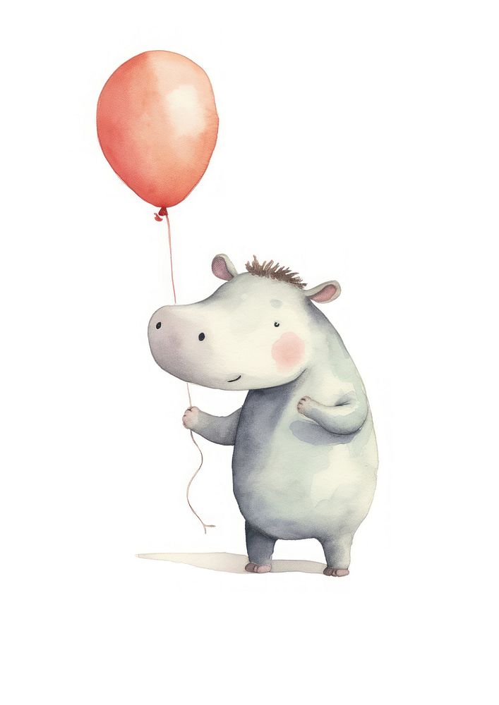 Balloon mammal animal cute. AI generated Image by rawpixel.
