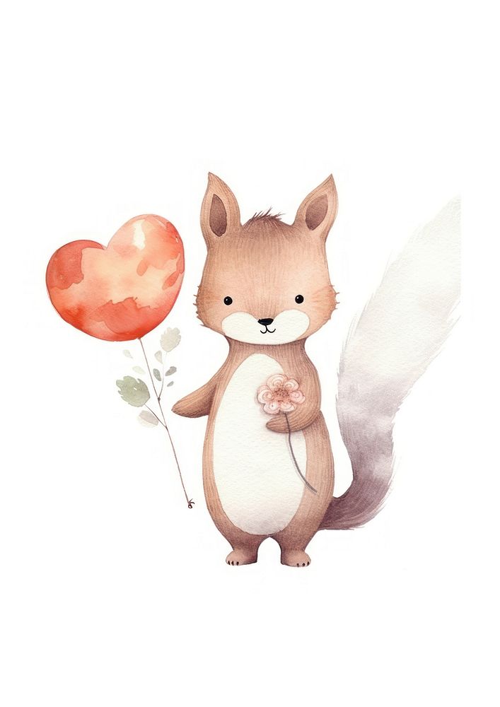Squirrel animal mammal cute. AI generated Image by rawpixel.