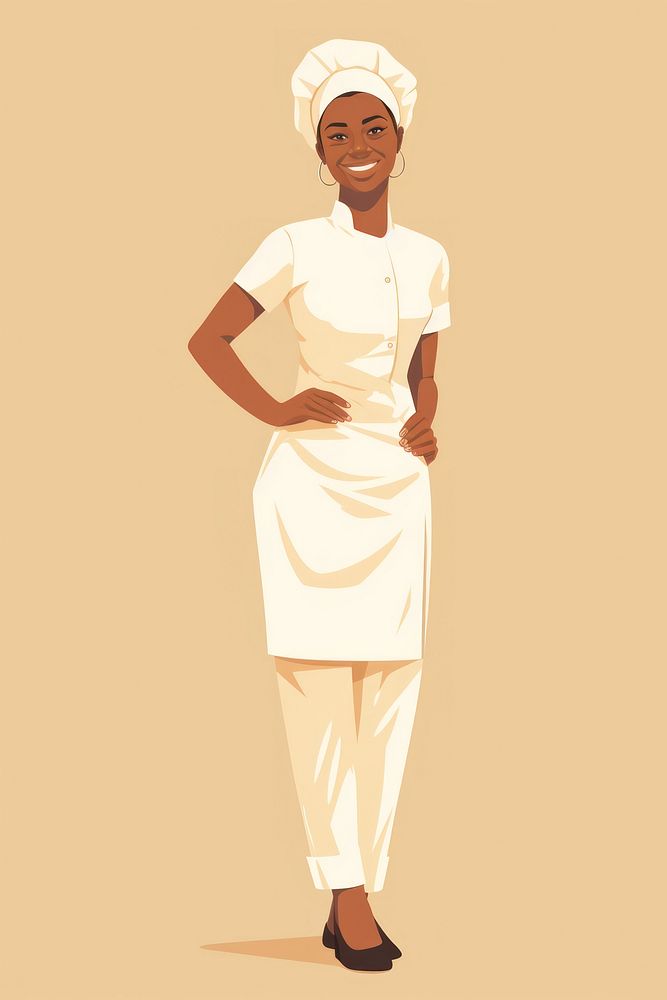 African chef woman smiling adult face. AI generated Image by rawpixel.