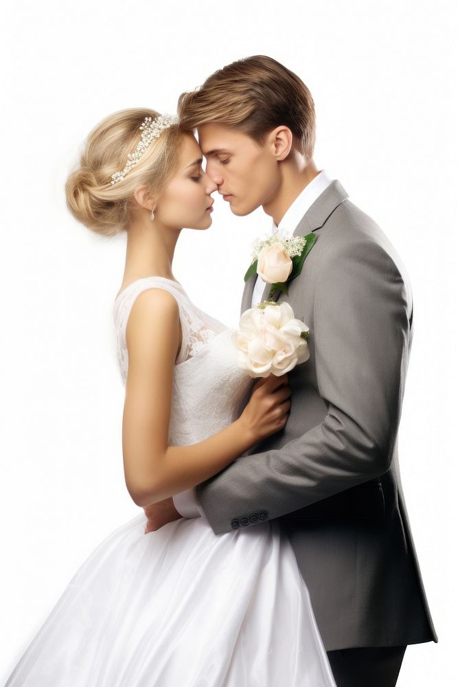 Wedding portrait fashion kissing