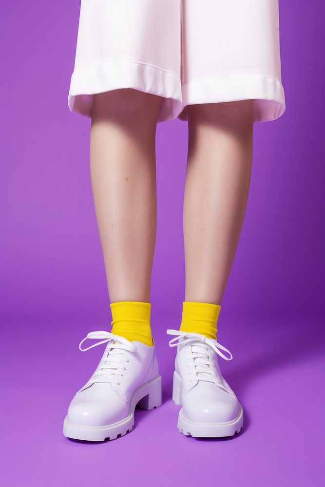 Socks shoe footwear purple. AI generated Image by rawpixel.