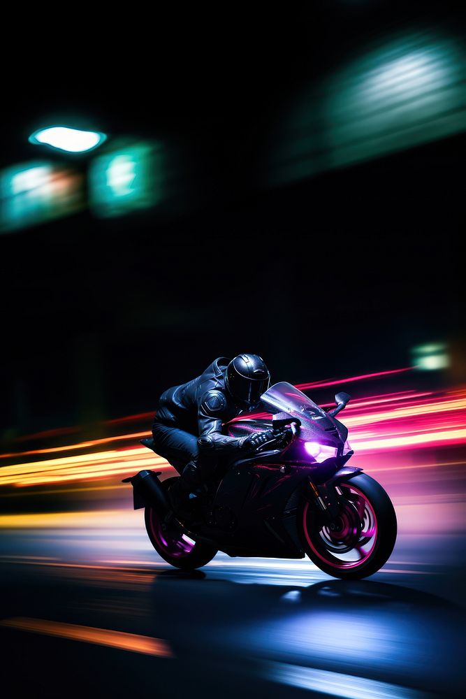 Motorcycle outdoors vehicle helmet. AI generated Image by rawpixel.