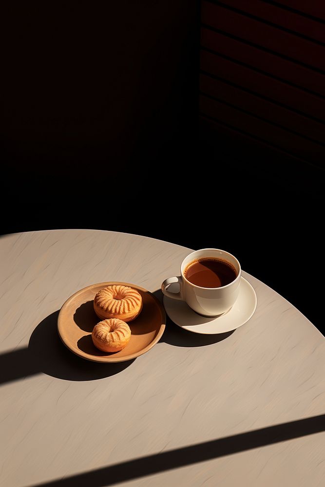 Coffee cup drink table. 