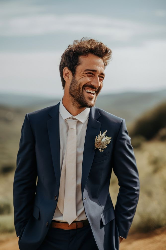 Groom mountain smile adult. AI generated Image by rawpixel.