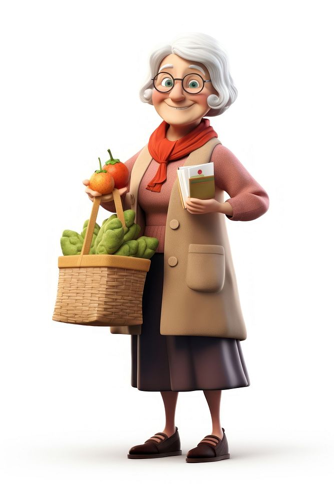 Vegetable holding basket adult. AI generated Image by rawpixel.