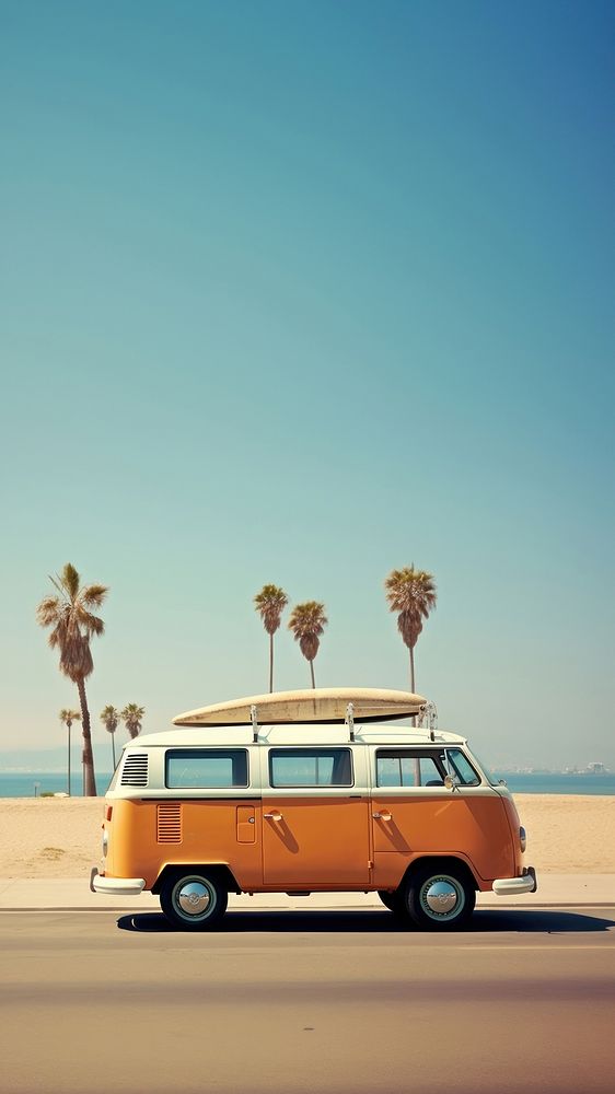 Caravan by the beach. 