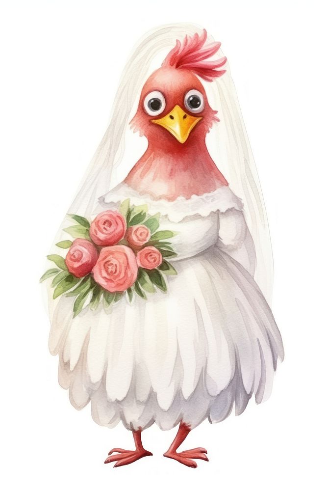 Chicken animal cartoon white. AI generated Image by rawpixel.