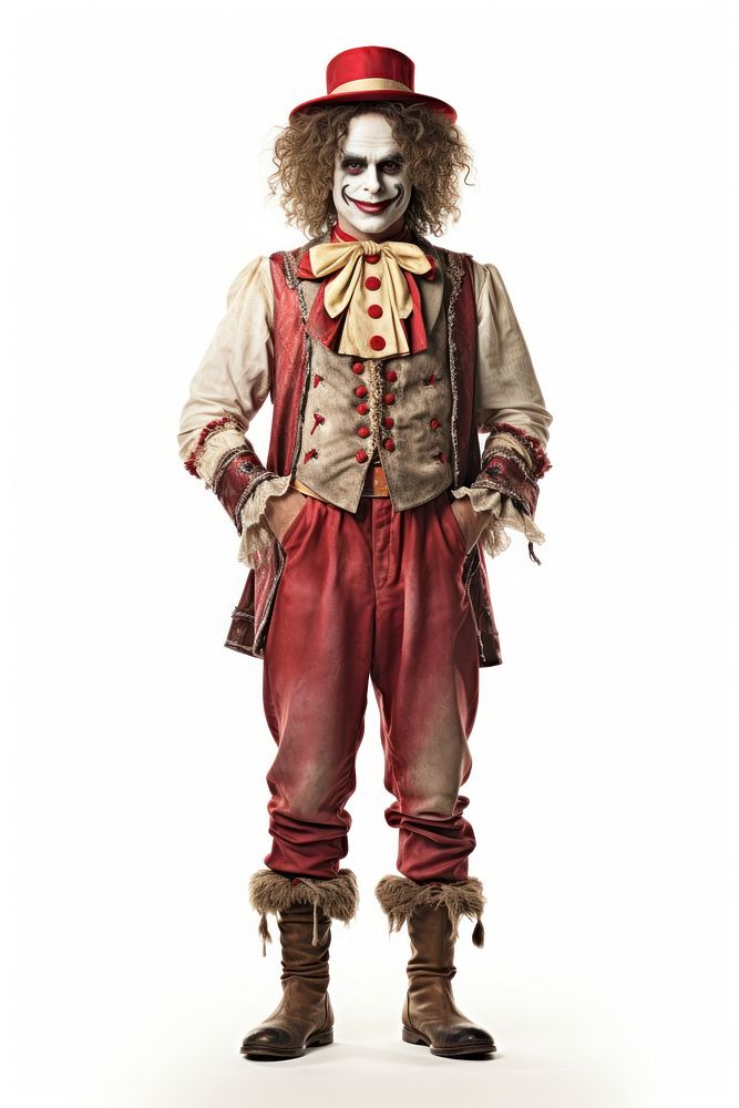 Clowns costume clown white background. AI generated Image by rawpixel.
