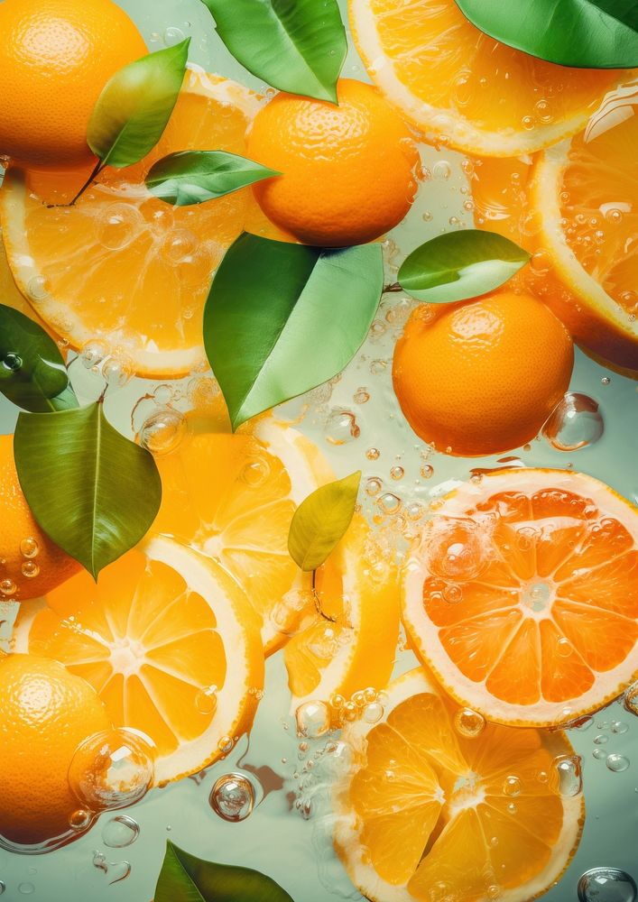 Lemon grapefruit orange water. AI generated Image by rawpixel.