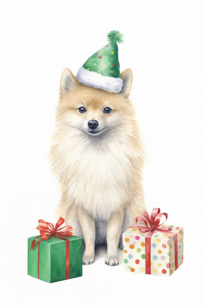 Animal chrismas party mammal pet dog. AI generated Image by rawpixel.