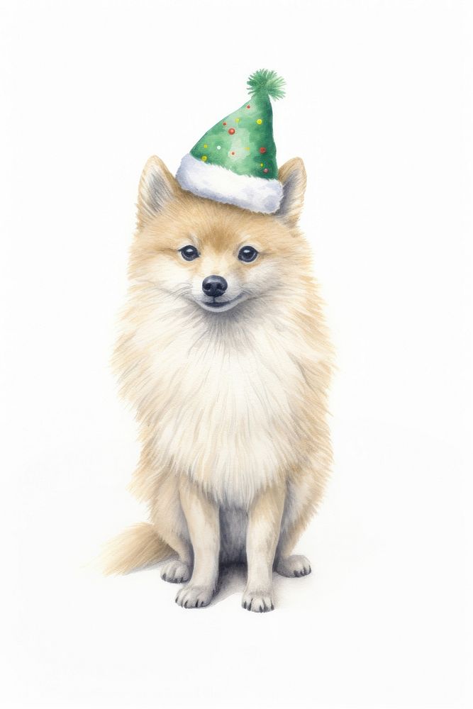 Animal chrismas party drawing mammal pet. AI generated Image by rawpixel.