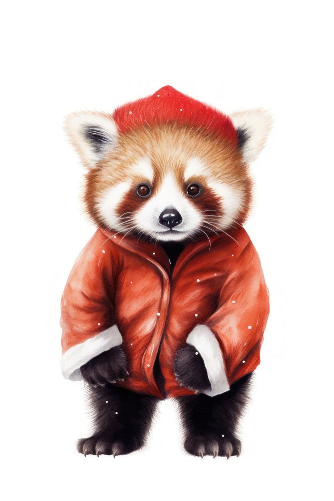 Christmas day red panda costum mammal animal cute. AI generated Image by rawpixel.