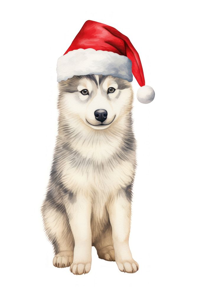 Christmas mammal animal husky. AI generated Image by rawpixel.
