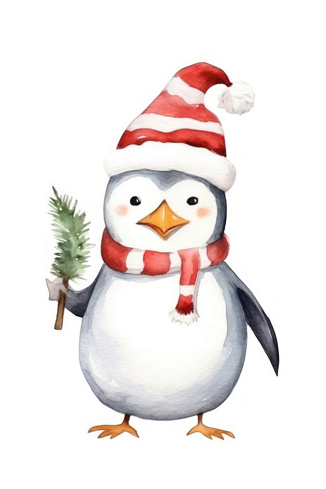Christmas penguin snowman cartoon winter. AI generated Image by rawpixel.