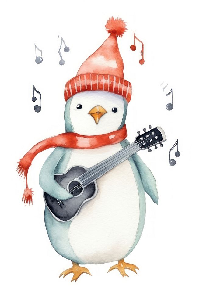 Christmas penguin snowman cartoon winter. AI generated Image by rawpixel.