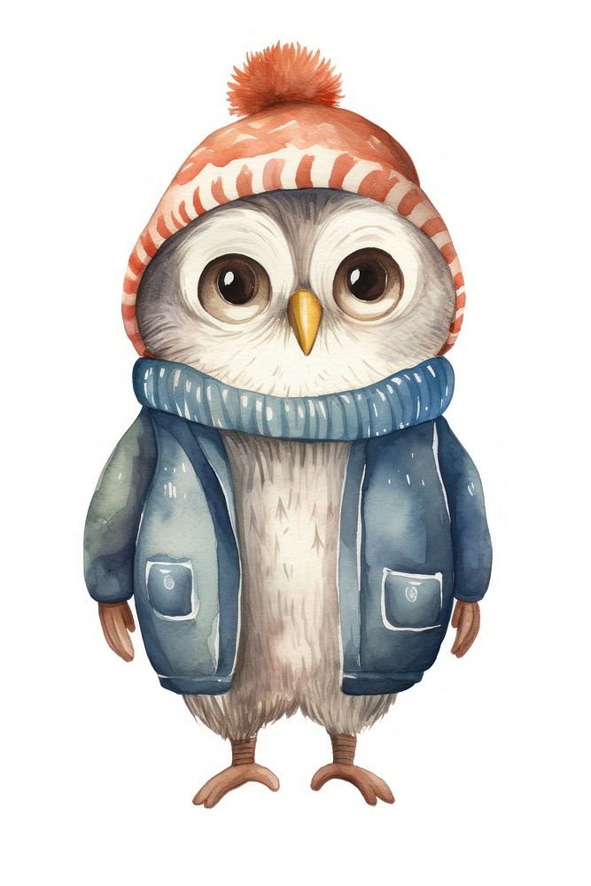 A family owl wearing a sweater animal bird representation. AI generated Image by rawpixel.