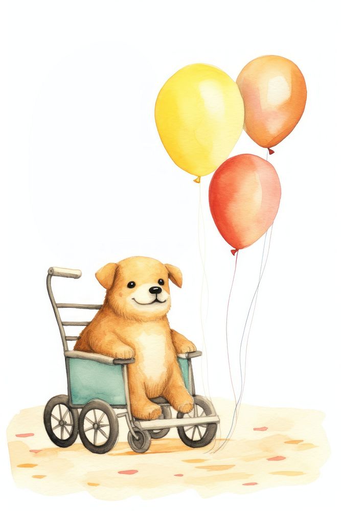 Animal dog vehicle balloon. AI generated Image by rawpixel.