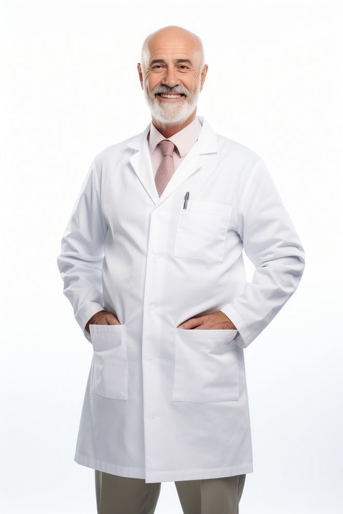 Dentist adult coat white background. AI generated Image by rawpixel.