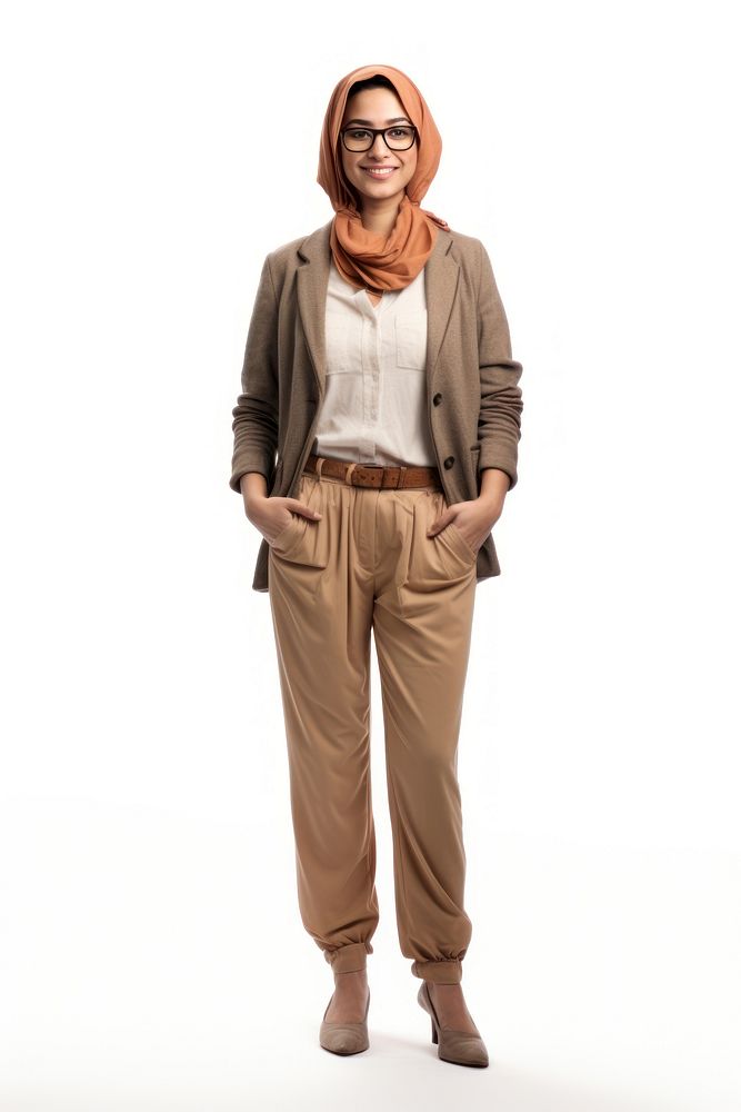 Female adult standing jacket khaki. AI generated Image by rawpixel.