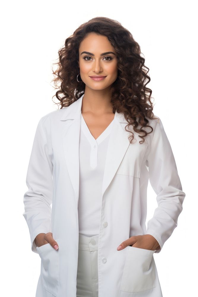 Female dentist white background stethoscope outerwear. AI generated Image by rawpixel.