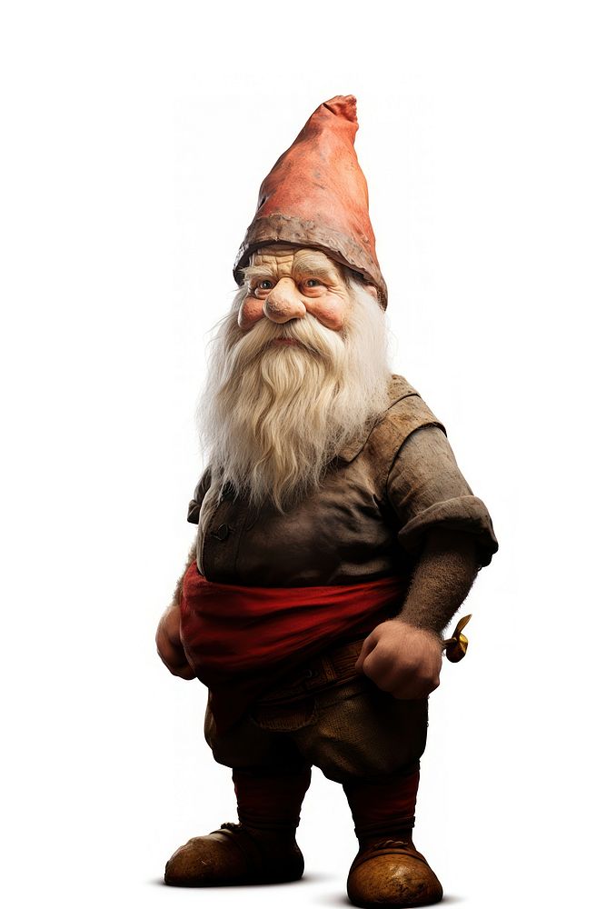 Gnome figurine white background representation. AI generated Image by rawpixel.
