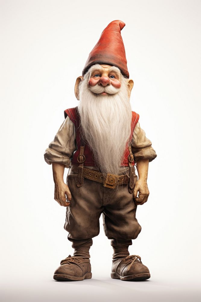 Gnome figurine white background representation. AI generated Image by rawpixel.