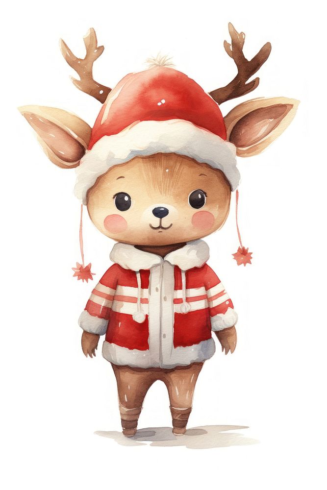 Christmas cute toy white background. 