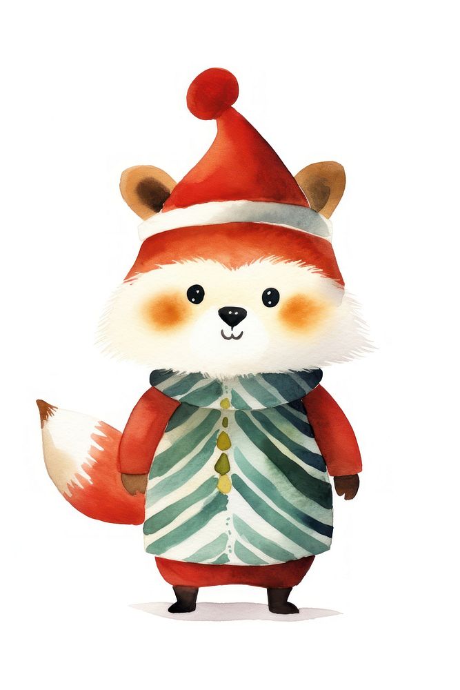Christmas cute red panda cartoon animal nature. AI generated Image by rawpixel.