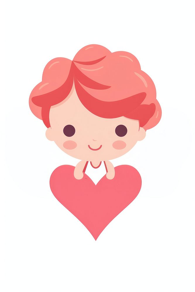 A cupid cartoon heart love. AI generated Image by rawpixel.